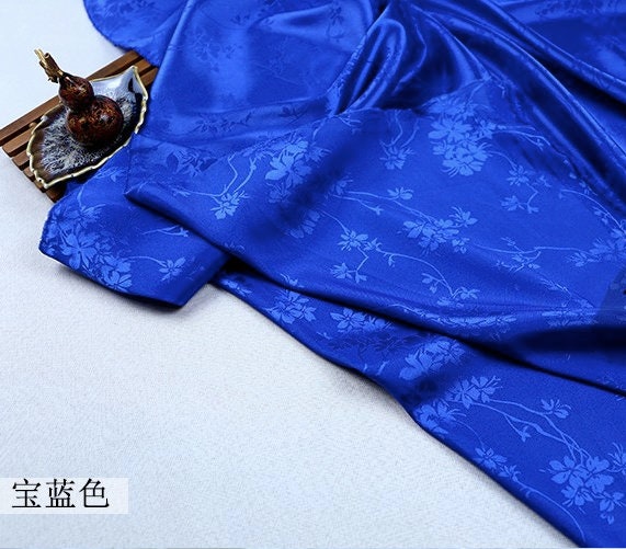 Floral Jacquard Satin Fabric: Two-Sided Antique Chinese Cosplay (59" Wide)