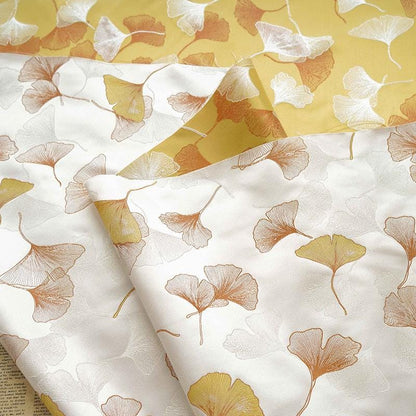 Ginkgo Leaf Jacquard Fabric: Soft Polyester Upholstery & Costume DIY