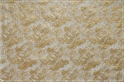 Gold Metallic Jacquard Fabric: 3D Embossed Woven Upholstery, Costume, Decor (59"W)
