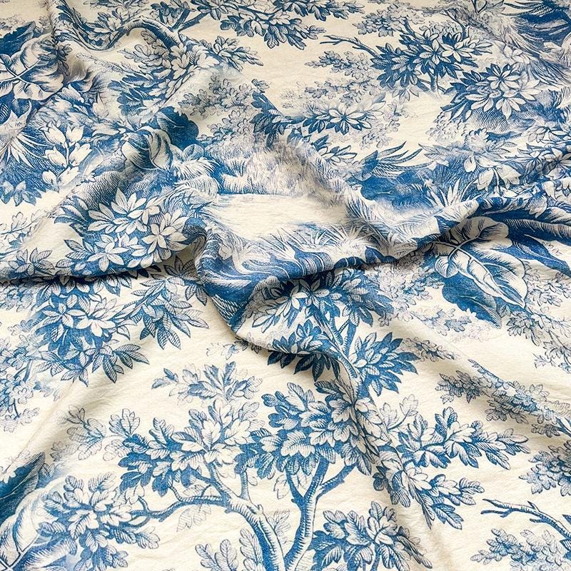 Bohemian Printed Cotton Tablecloth: 59" Wide Sustainable Fabric