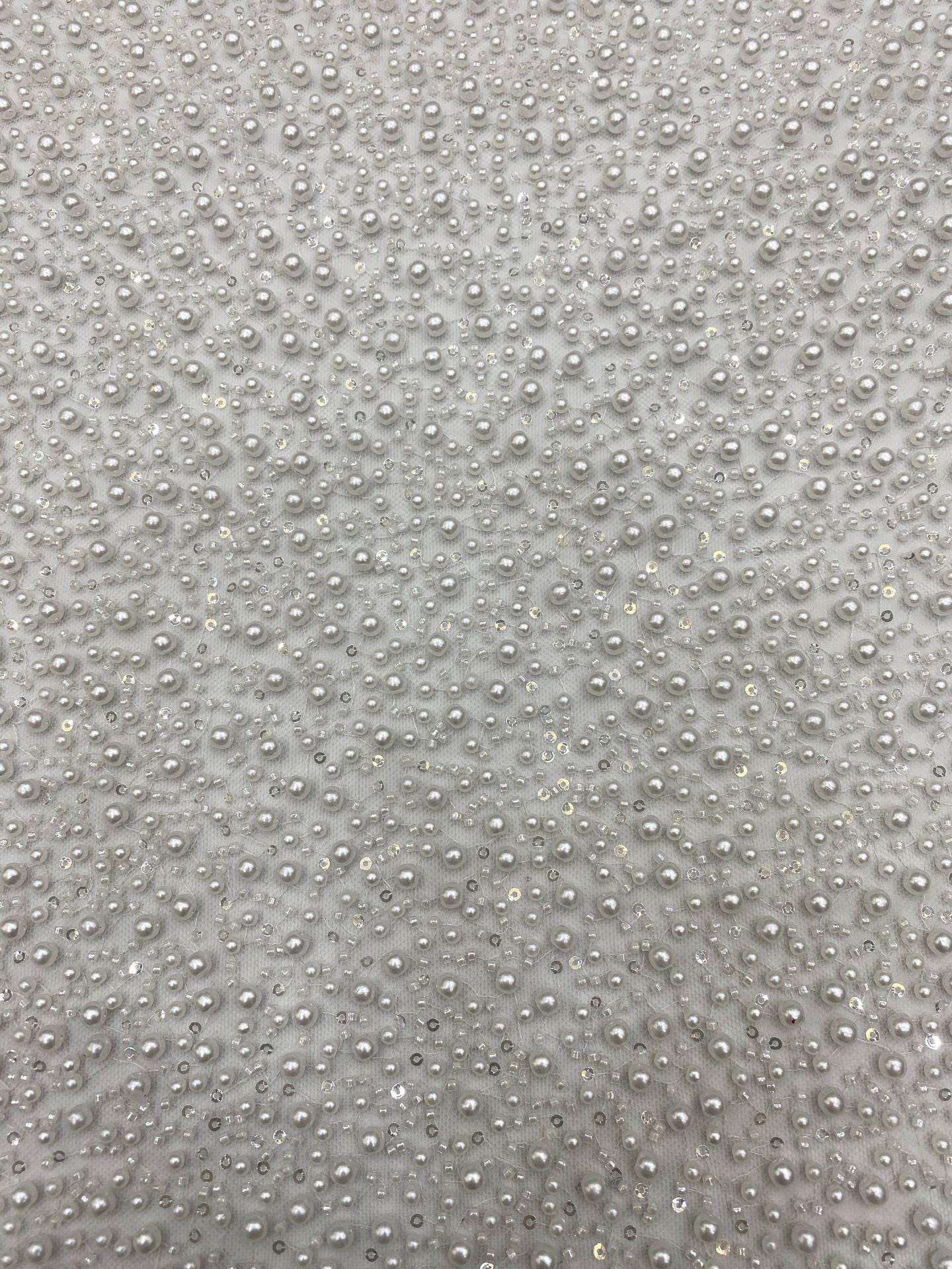 Beaded French Lace Fabric ��� Bridal Wedding Dre" Wide