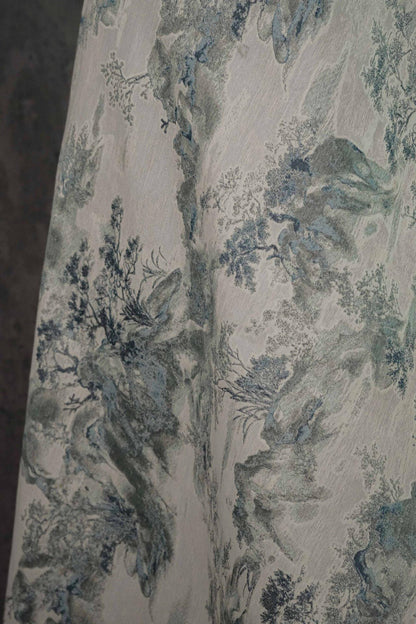Chinese Landscape Jacquard Fabric: Elegant Upholstery & Dress Sewing (60"W)