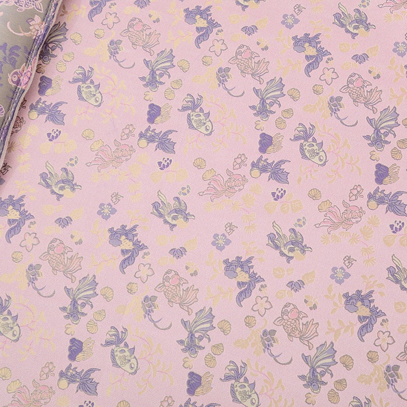 Goldfish Brocade Fabric: 59"W Rayon Blend for Cheongsam, Decor & Sewing