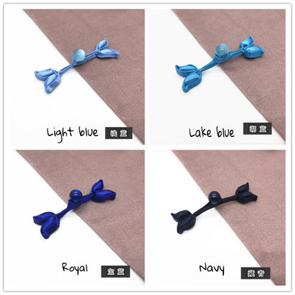 Handmade Satin Leaf Frog Buttons: Cheongsam Chinese Knot Closures