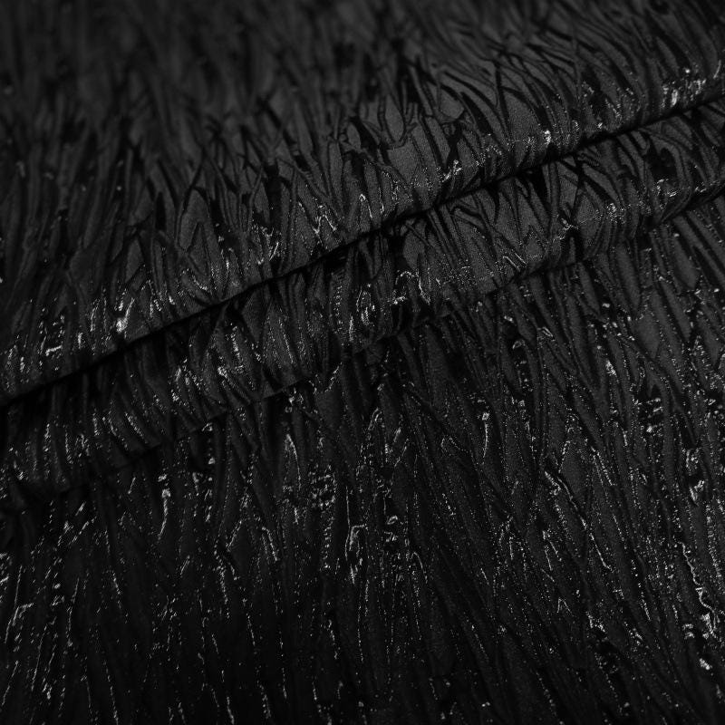 Metallic 3D Texture Jacquard Fabric: 56" Wide Polyester Blend