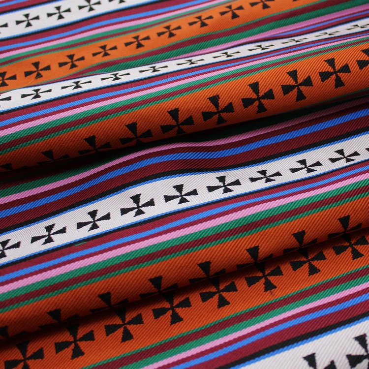 Stripe Silk Brocade Fabric: Cheongsam Qipao Sewing Material, 29" Wide