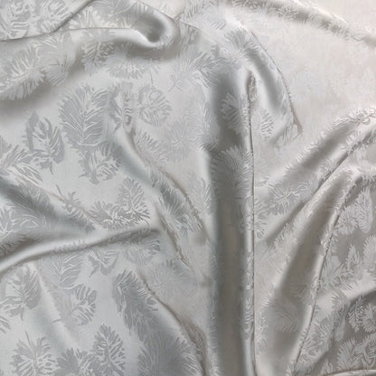 Leaf Pattern Jacquard Satin Damask Fabric - 59" Wide Rayon Upholstery