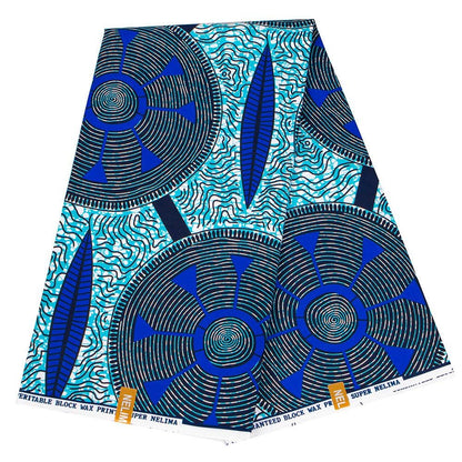 African Ankara Wax Print Fabric: Vibrant Colors, 6 Yards