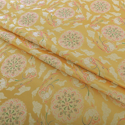 Dunhuang Baoxiang Brocade Fabric: 59"W Tibetan Robe Cheongsam Material - Poppylollipop
