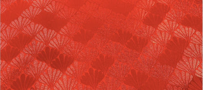 Tissu brocart jacquard coquillage japonais : mélange soie-rayonne, tissu d'ameublement
