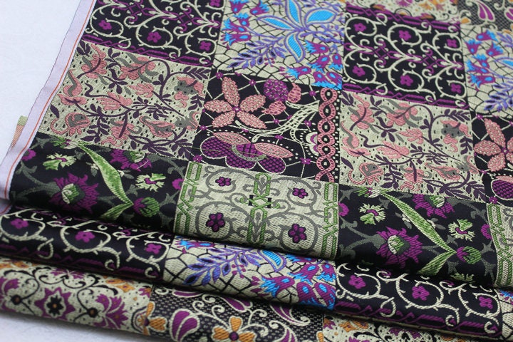Patchwork Brocade Fabric: Mongolian Tibetan Gown Material, 29"W