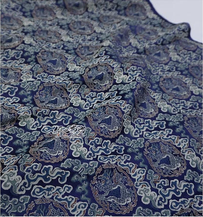 Silk Brocade Fabric: Chinese Song Dynasty Style, 29.5" Wide