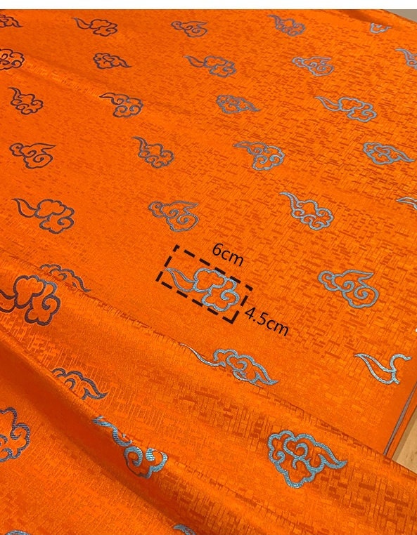 Flying Nimbus Silk Brocade Fabric: 29.5" Wide Jacquard, Costume Dress Material