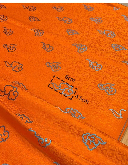 Flying Nimbus Silk Brocade Fabric: 29.5" Wide Jacquard, Costume Dress Material