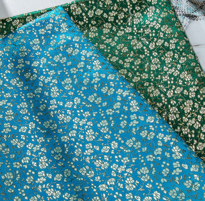 Floral Silk Brocade Fabric: 45" Wide Wedding Costume Sewing Fabric