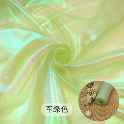Iridescent Symphony Organza Fabric: Shimmering Crush Fabric, 59" Wide, Costume & Decor