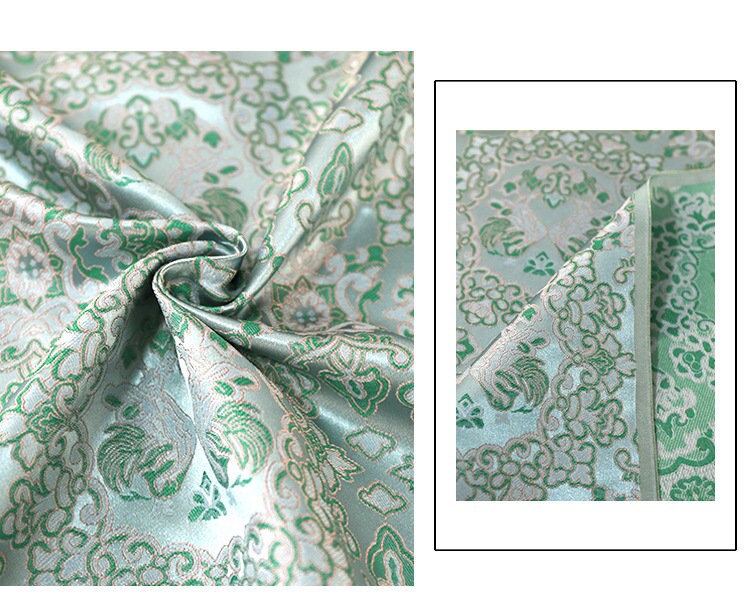Damask Weaving Fabric: 59"W Rayon Blend, Butterfly Pattern
