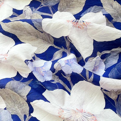 Magnolia Flower Tencel Ramie Fabric: Sewing, Decor, Costume - By The Meter