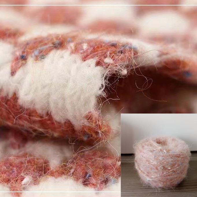 Rainbow Mohair Silk Yarn: Hand-Dyed Lace, Knitting Crochet Weaving