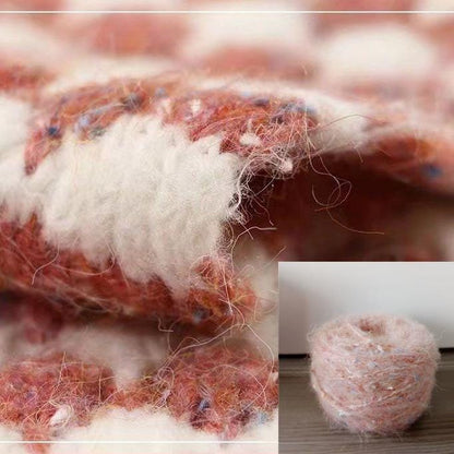 Rainbow Mohair Silk Yarn: Hand-Dyed Lace, Knitting Crochet Weaving