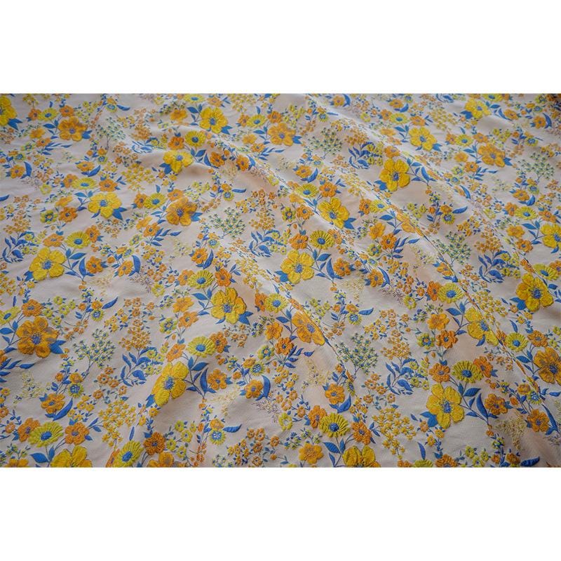 French Floral Jacquard Fabric: Upholstery & Costume Sewing, 55" Wide
