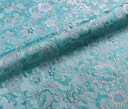 Blue Dragon Brocade Fabric: 59" Wide Rayon Sewing & Upholstery, Sold by the Meter
