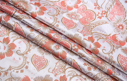 Moonflower Silk Brocade Fabric: Chinese Upholstery & Sewing - By The Meter
