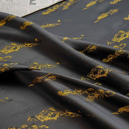 Gold Thread Jacquard Fabric: Pavilion 3D Upholstery & Costume Fabric