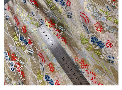 Nishijin Ori Silk Brocade Fabric: Japanese Kimono Gown Jacquard (29.5"/59"W)