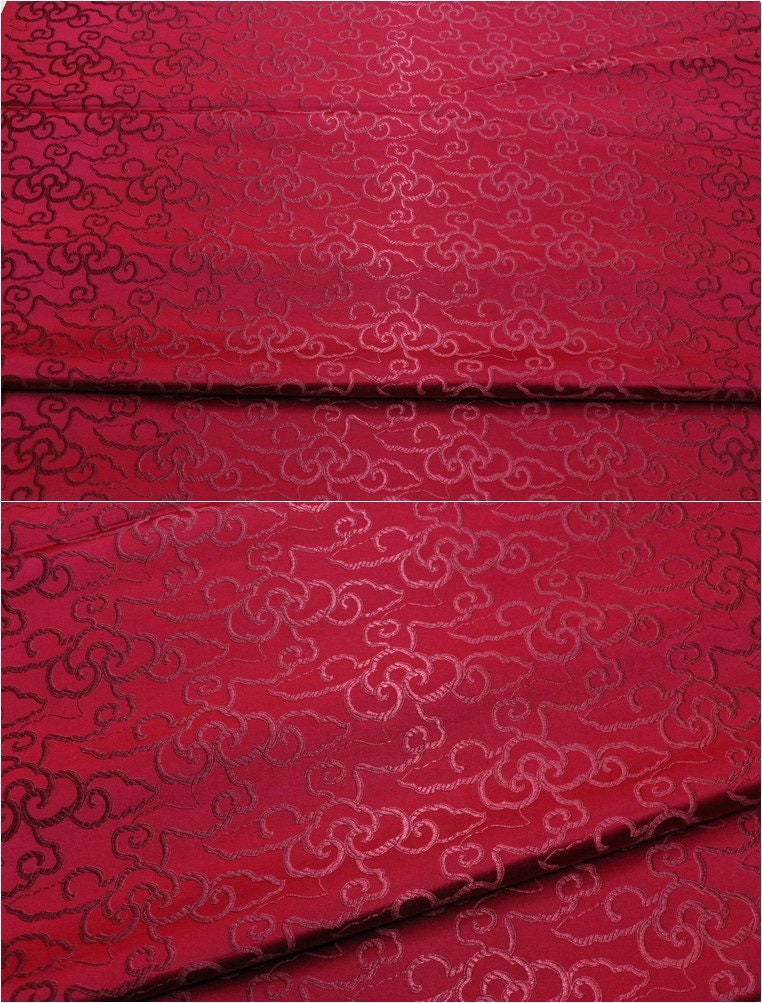 Cloud Brocade Fabric: Turquoise Jacquard, Costume Dress Material - By The Meter