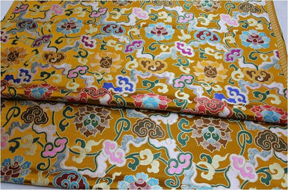 Floral Jacquard Brocade Fabric: Chinese Mongolian Style (By The Meter) - Poppylollipop