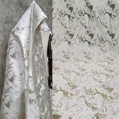 Double-Sided European Landscape Jacquard Fabric ��� 3D Embossed Gold Weave, Luxury Tapestry Texti"Wide
