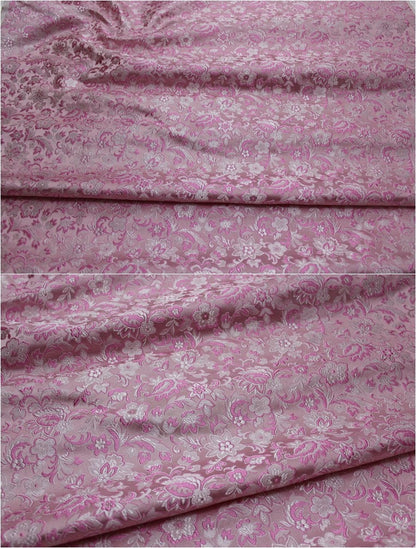 Floral Brocade Fabric: Silk Rayon Blend, Cheongsam Qipao Material (29.5" Wide)