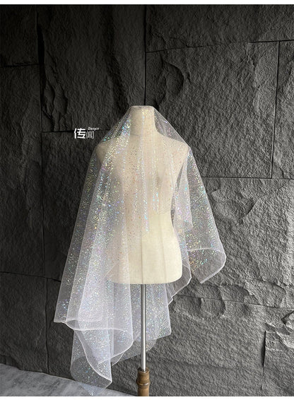 Light Pink Gradient Mesh Fabric, Designer Lace, Costume, Doll Making