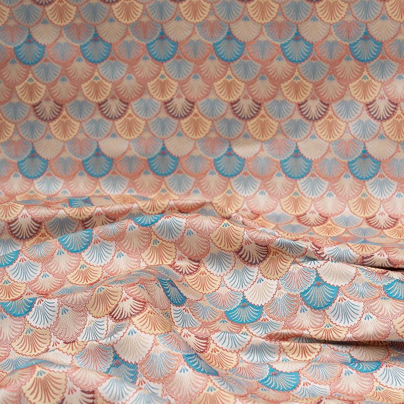 Japanese Shell Kinran Fabric: Pale Pink Brocade, 29.5�ï