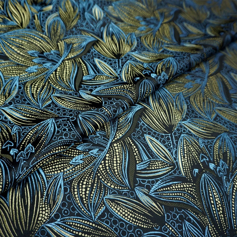 Lily Brocade Fabric: 45" Wide Silk Satin Hanfu Cosplay
