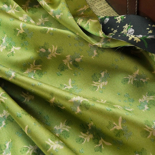 Reversible Jacquard Fabric: Floral Embossed Rayon Blend, 59"W