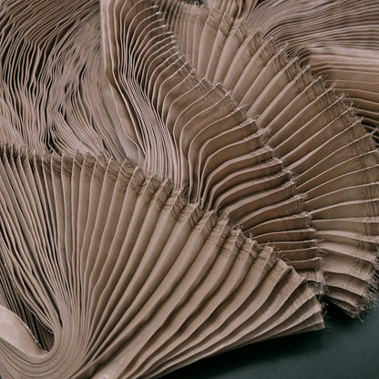Pleated Organza Fabric: Soft Yarn, Stiff Texture, 59" Wide