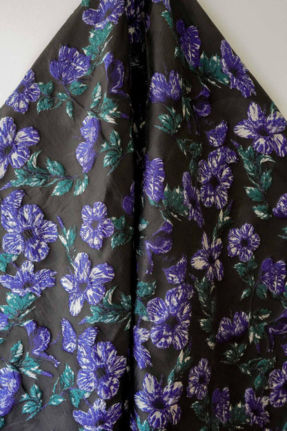 Gold Thread Jacquard Woven Fabric: 3D Floral Embossed Upholstery, Costume, Sewing - 55"W