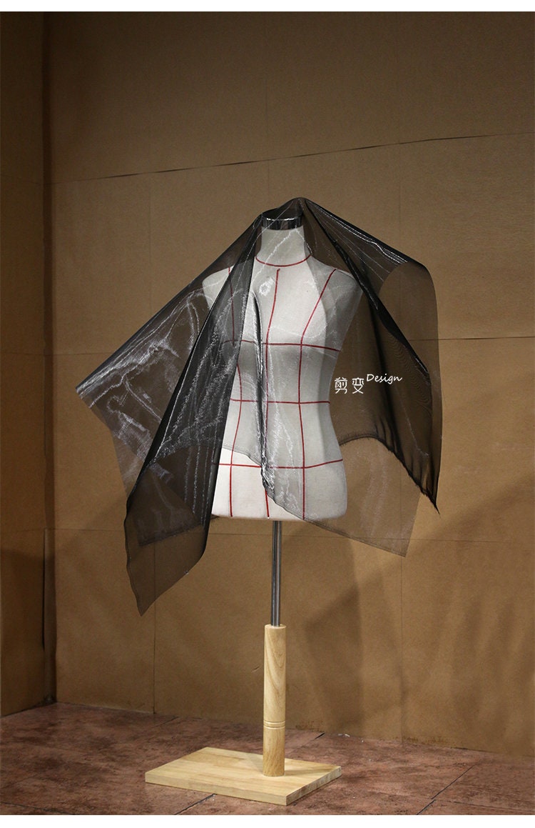 Stiffened Nylon Fabric: See-Through Modeling Material, 53" Wide
