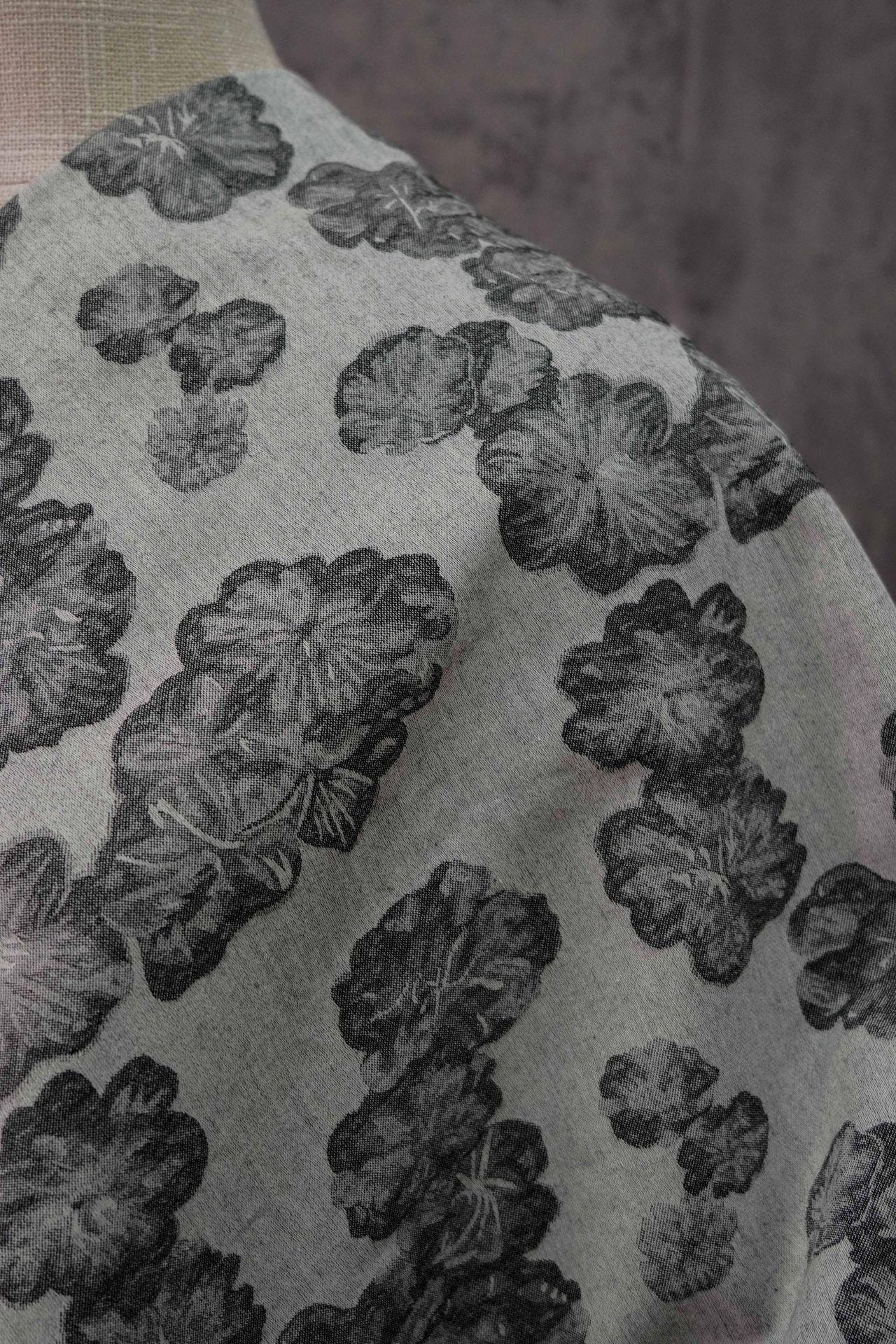 Floral Japanese Cotton Fabric: Soft Kimono Upholstery Drapery (55"W)