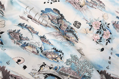 Japanese Cotton Spandex Fabric: Kimono Dress Sewing Material