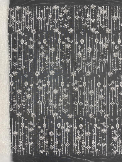 3D Beaded Sequin Lace Fabric: Bridal Wedding Veil, Doll Making