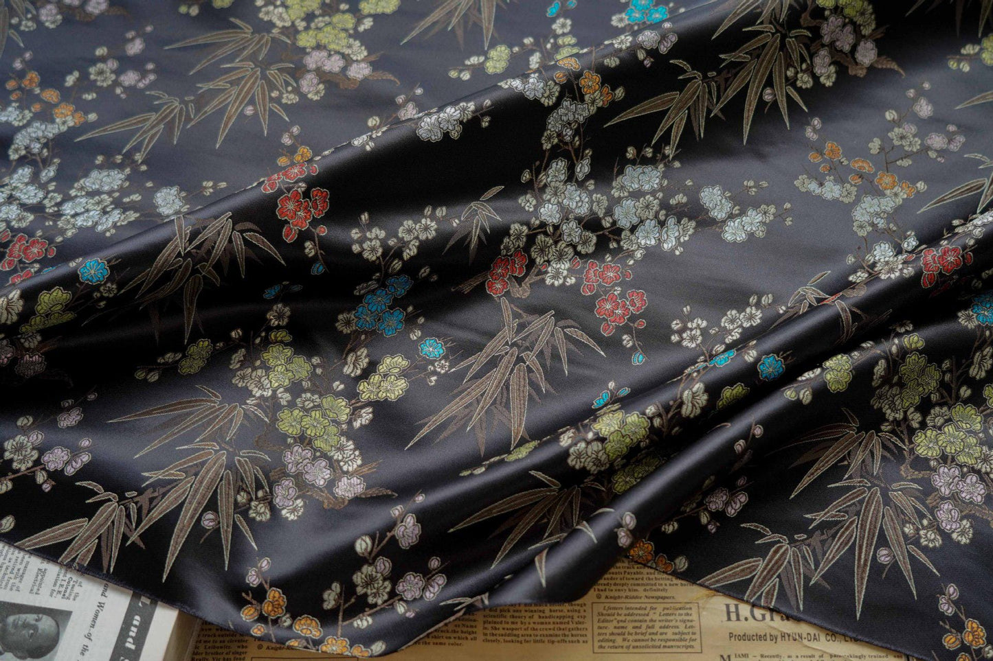 Plum Blossom Brocade Fabric: Chinese Cheongsam Cushion Material