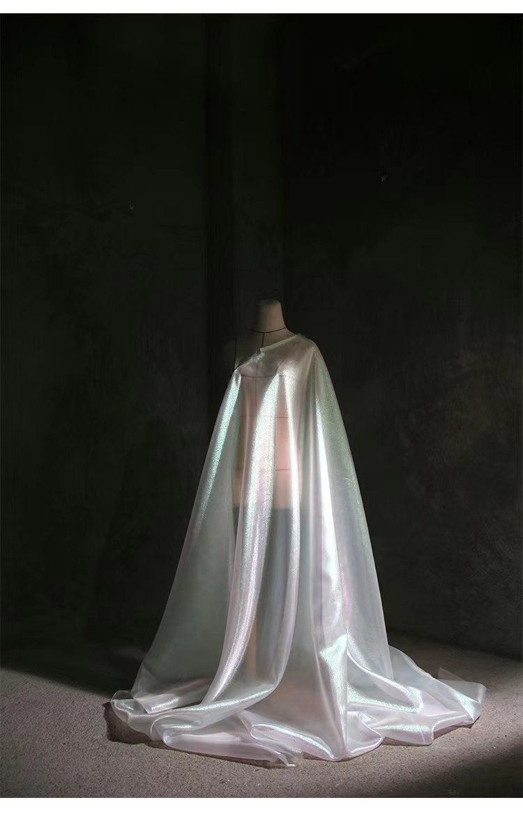 Iridescent Organza Fabric: Two-Tone Symphony Stiff Polyester, 59" Wide