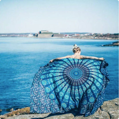 Mandala Tapestry: Bohemian Wall Hanging, Sofa Throw (140x200cm)