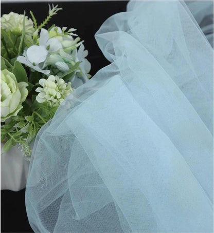 Blue Tone Mesh Fabric ��� Wedding & Party Decorati" Wide (By The Meter)