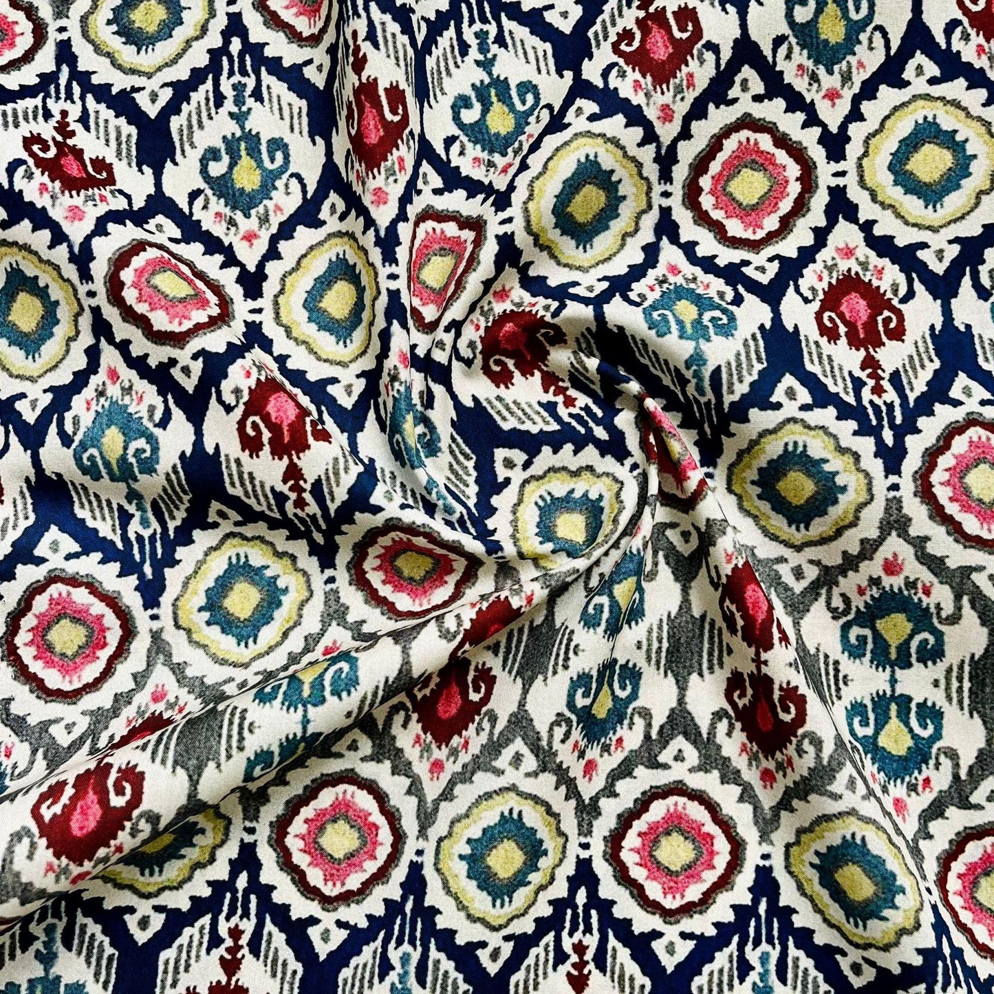 Hand Printed Cotton Sewing Fabric: Indian Quilting & Apparel