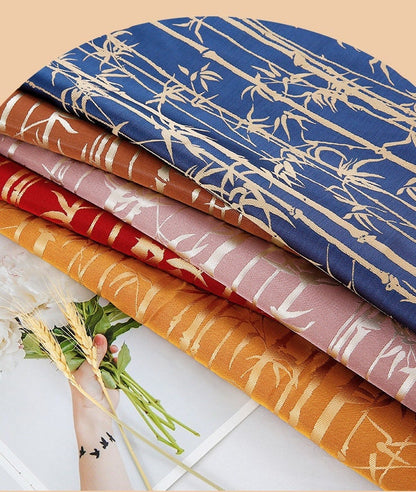 Tissu jacquard bambou oriental : polyester damassé 57 po de large, vendu au mètre