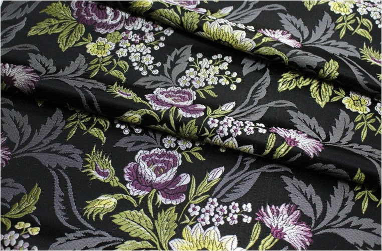 Silk Brocade Fabric: 3D Peony Flower Design, Wedding Apparel (By 1 Meter)
